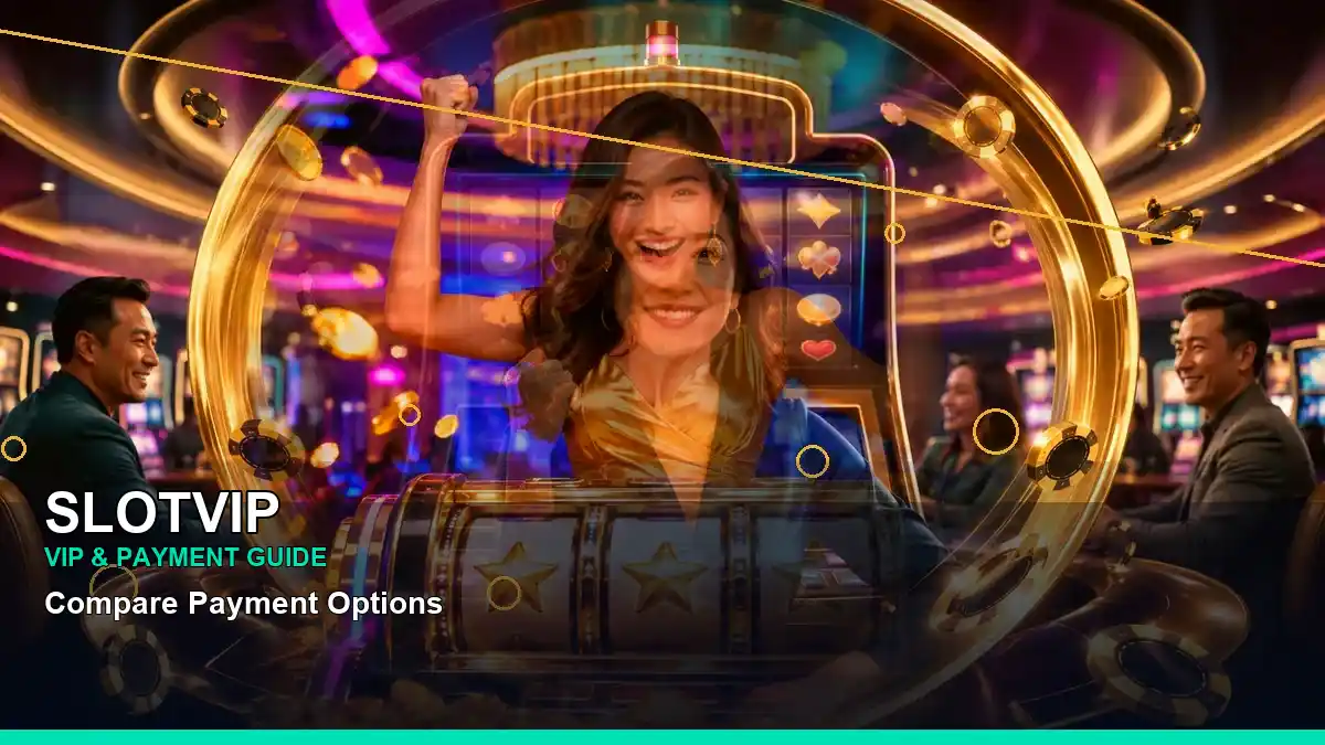 Gold-themed SLOTVIP slot interface designed for mobile-friendly casino browsing