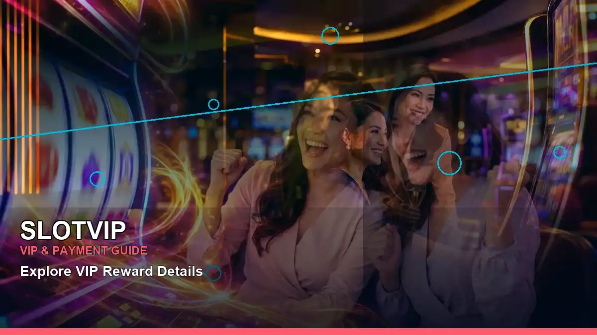 SLOTVIP mobile casino rewards banner featuring an adult Filipina host and a diagonal VIP layout