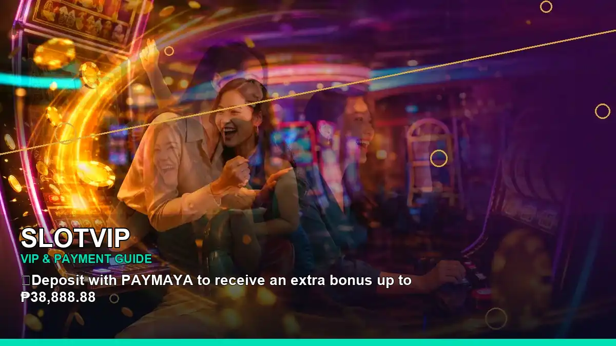 SLOTVIP VIP casino lounge with vibrant bingo and reel-style game visuals for Philippine players