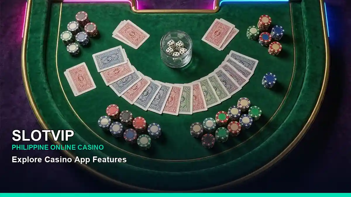 SLOTVIP Live Casino table games presented in an energetic studio setting for Philippine players, with a behind-the-scenes visual layout