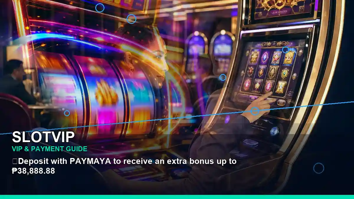 SLOTVIP mobile casino app displayed in a dynamic layered layout for Philippine players